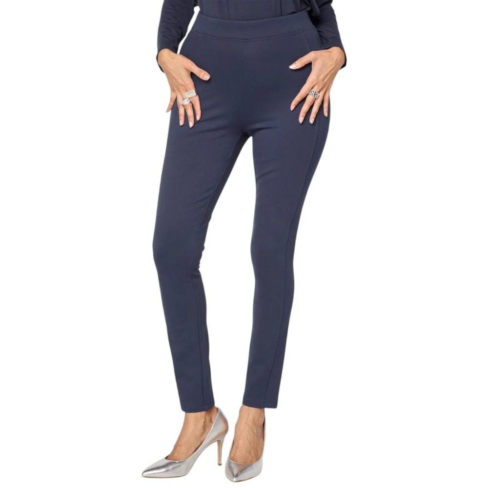 WynneCollection Women's 360stretch Legging w/ Seaming Navy - Regular